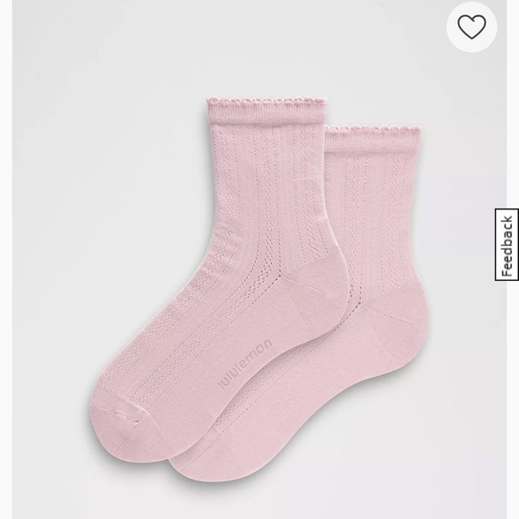 Lululemon NWT Pointelle Socks Size L Pink Haze - Picture 2 of 10